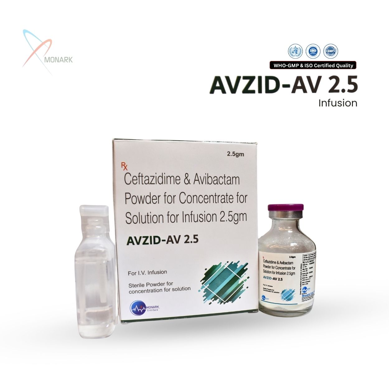 Avzid-AV 2.5, Ceftazidime 2000mg + Avibactam Sodium 500mg Injection