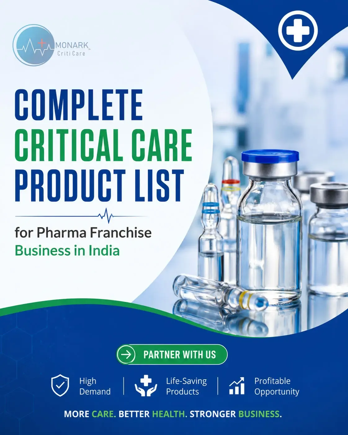 ICU injectable medicines and critical care products used in hospitals across India.