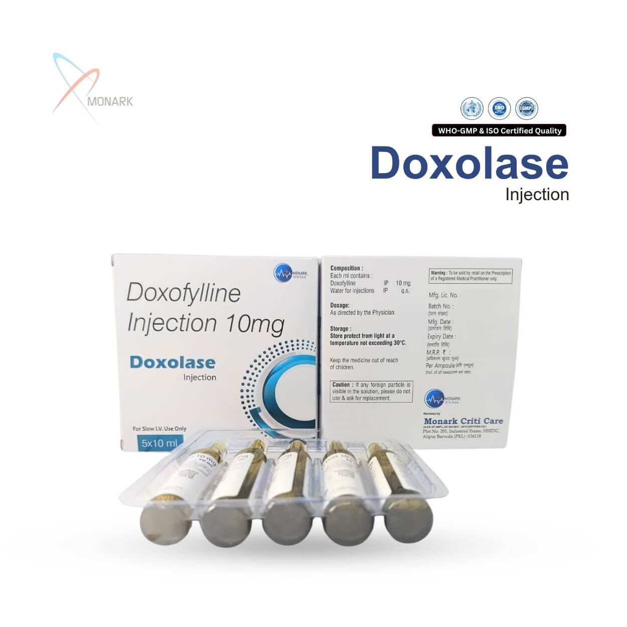 Doxolase Injection, Doxofylline Injection 10mg
