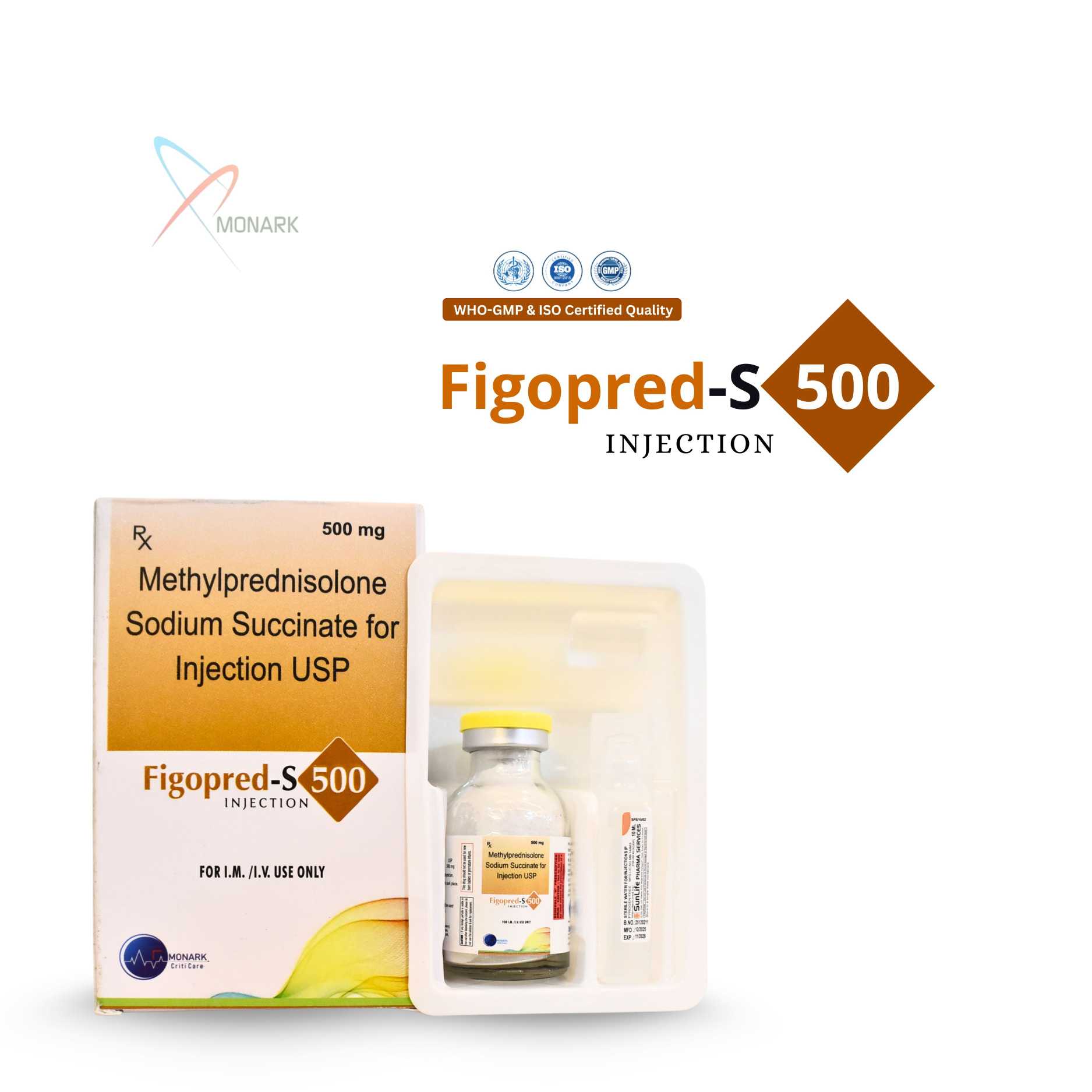Figopred-S 500, Methylprednisolone 500mg Sodium Succinate For Injection USP