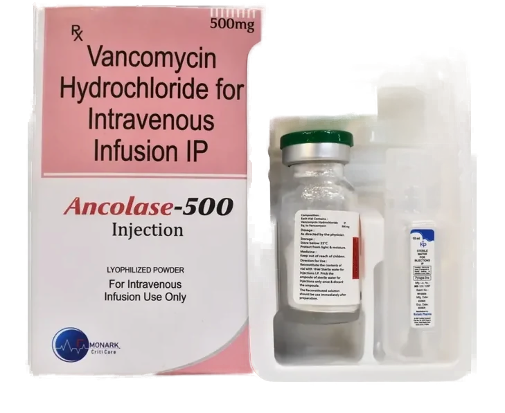 Ancolase-500, Vancomycin Hydrochloride 500 MG For Intravenous Infusion IP