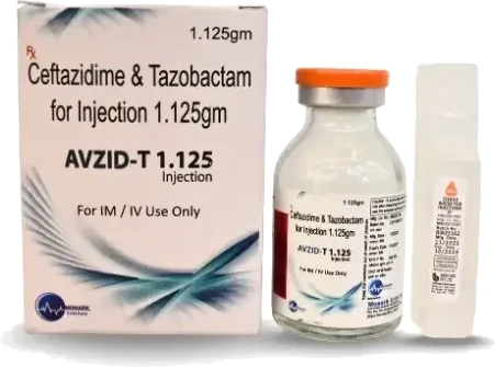 Avzid-T 1.125, Ceftazidime 1000 + Tazobactam 125 Injection