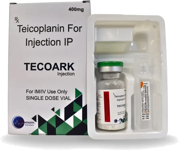Tecoark-400, Teicoplanin-400 mg (Tray Pack)