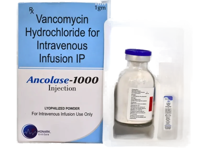 Ancolase-1000, Vancomycin Hydrochloride 1000 MG For Intravenous Infusion IP