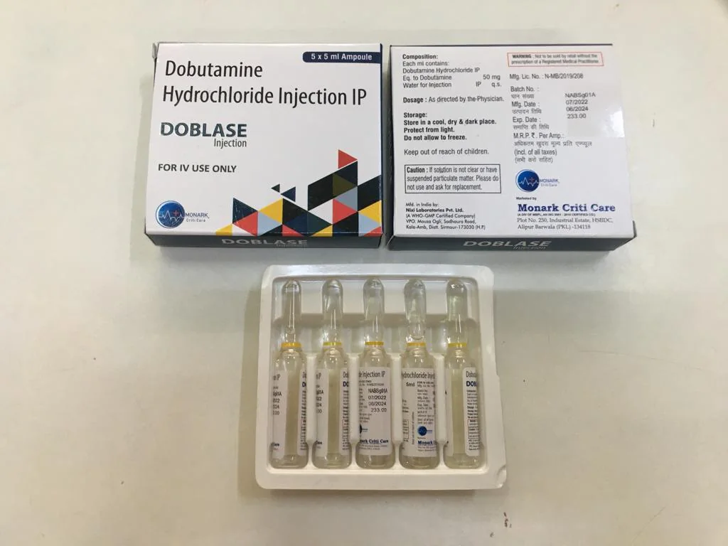 Doblase, Dobutamine Hydrochloride 50mg Injection IP (TRAY PACK)