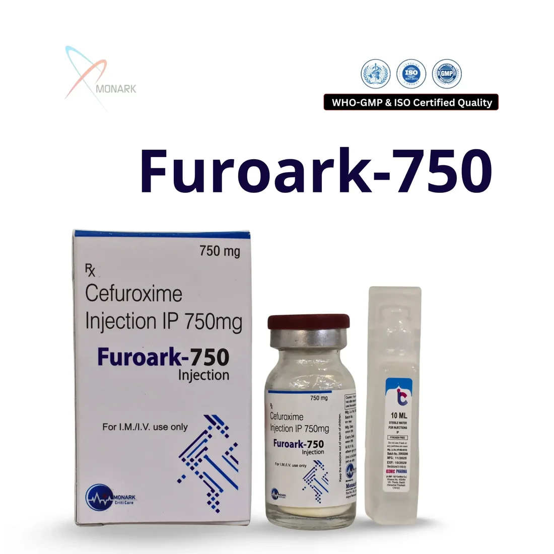 Furoark-750, Cufuroxime 750mg injection, manufactured by Monark Criticare