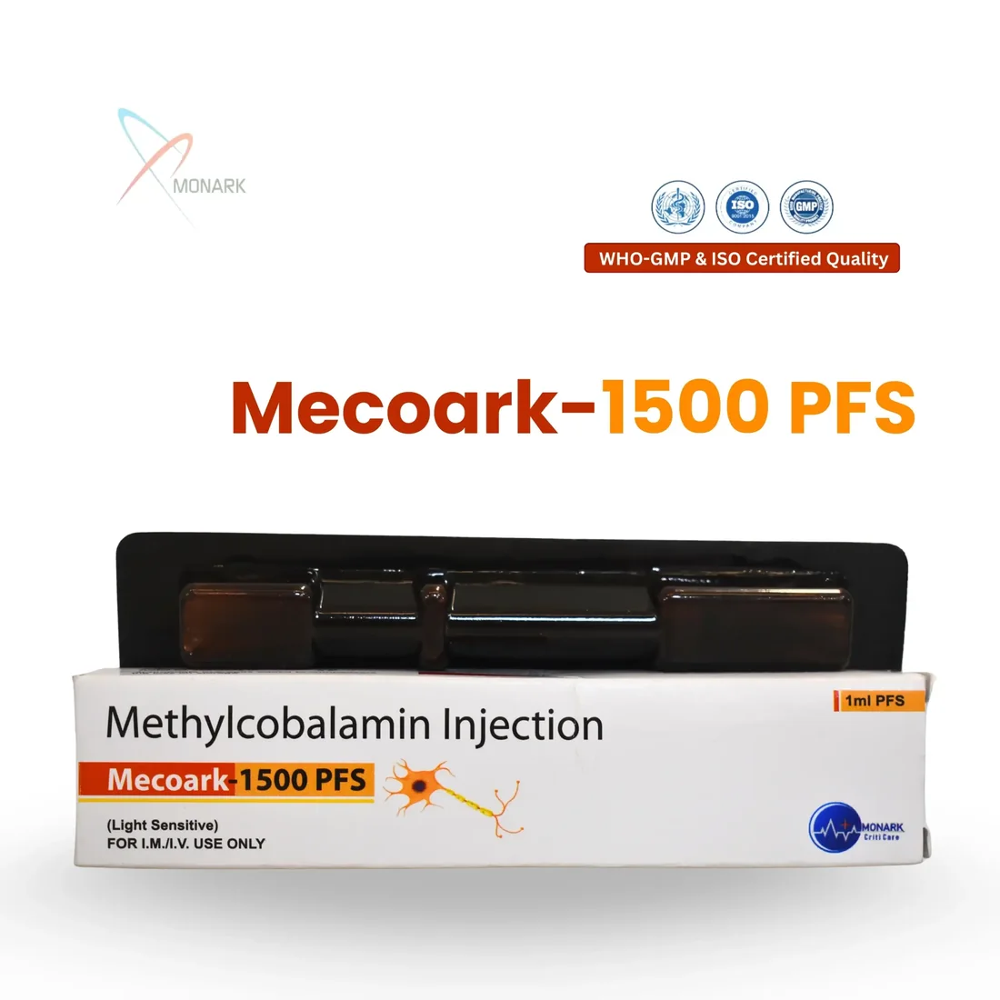 Mecoark-1500 PFS, Methylcobalamin 1500mcg Injection (Pre-Filled Syringe)