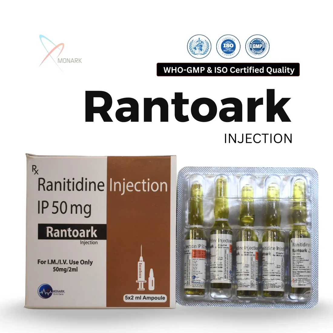 Rantoark inj, Rantidine 50mg INJ