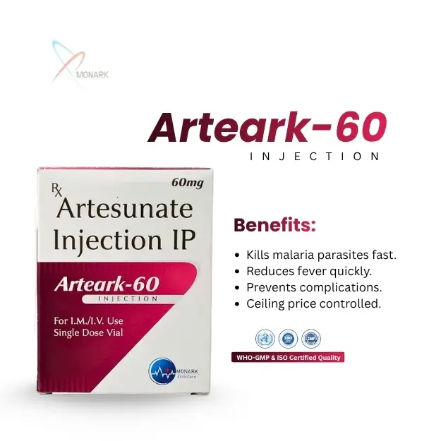 Arteark 60 artesunate injection IP 60mg vial 7.5ml pack