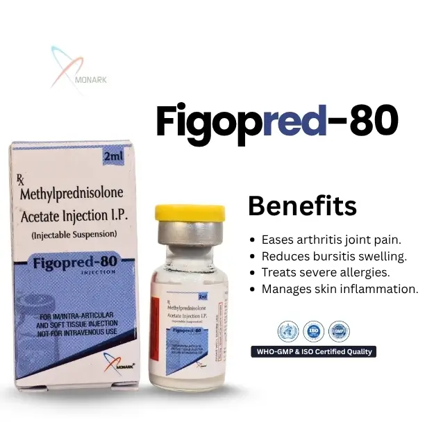 Figopred 80 methylprednisolone acetate injection 80mg vial 2ml DPCO