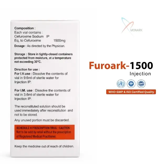 Furoark 1500 mg antibiotic injection cufuroxime vial hospital use