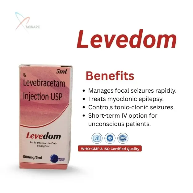 Levedom levetiracetam 100mg injection 5ml vial antiepileptic