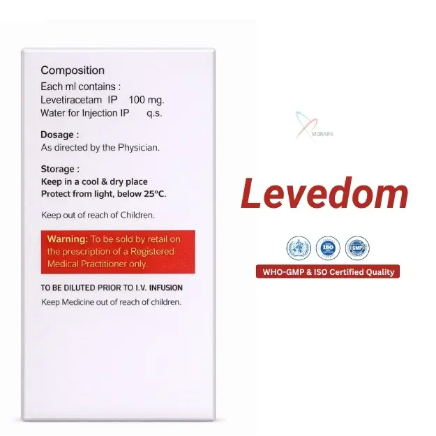 Levedom 100mg levetiracetam injection vial epilepsy treatment
