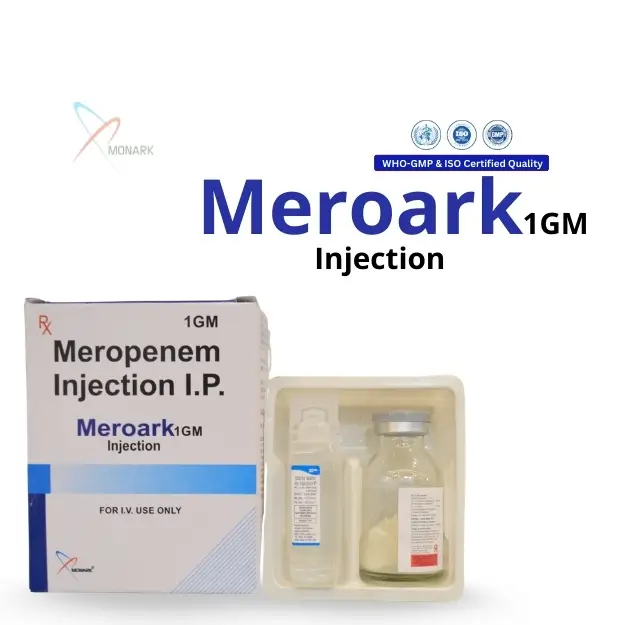 Meroark-1 Meropenem 1000mg Injection vial packaging