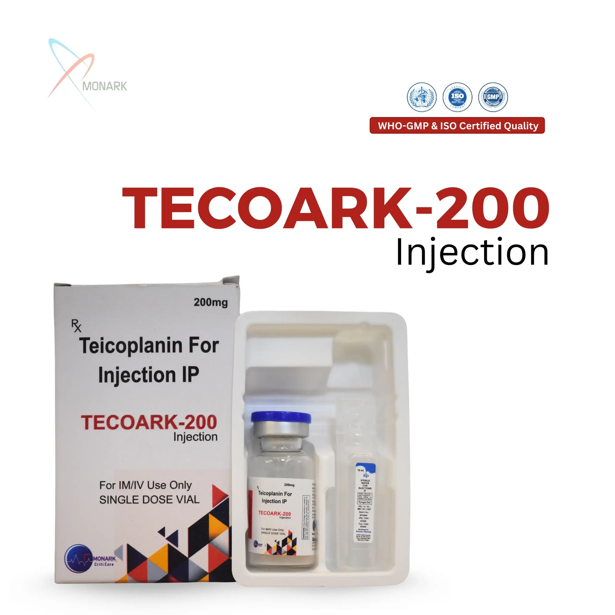 Tecoark-200 antibiotic vial 5ml tray pack image