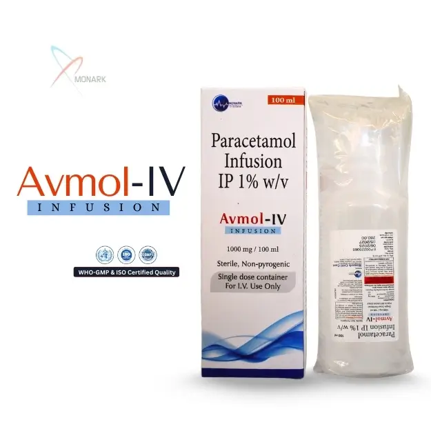 Avmol-IV 1000mg paracetamol IV drip bottle